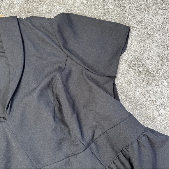 Modcloth Women’s Lively Identity ShortSleeve Dress V-Neck in Black Plus Size 4X - Picture 6 of 13